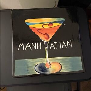 Manhattan Cocktail Art Tile